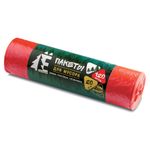 Мешки для раздельного сбора мусора 120 л, красные, в рулоне 20 шт., ПВД 20 мкм, 70х110 см, РОМАШКА, ЕЛР-ВР-120К