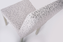 Чехол на стул без оборки Жаккард, цвет Слоновая кость, Набор 2 шт.