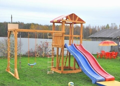 Детская деревянная площадка  для дачи «Мадрид 27»