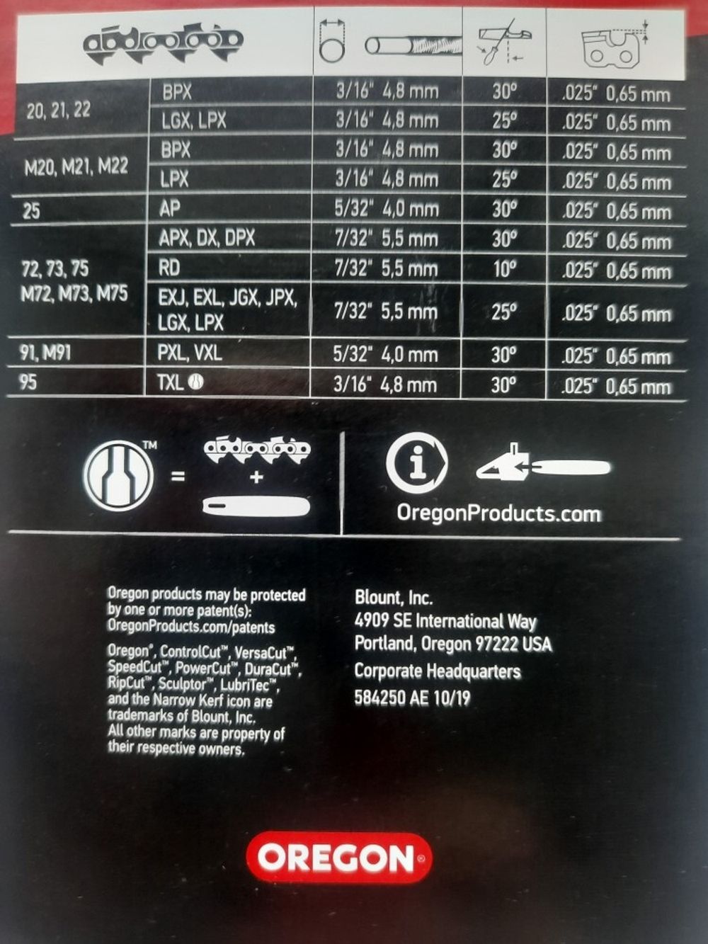 Цепь пильная Oregon 20BPX072E Micro-Chisel, шаг 0,325", толщина 1,3 мм, 72 звена,46см для цепной пилы Greenworks GC82CS25 82V 2007507