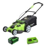 Аккумуляторная газонокосилка Greenworks G40LM49DBK8 40В (1 x 8 Ач, Быстрое ЗУ) нож 49 см, 2500207U8F