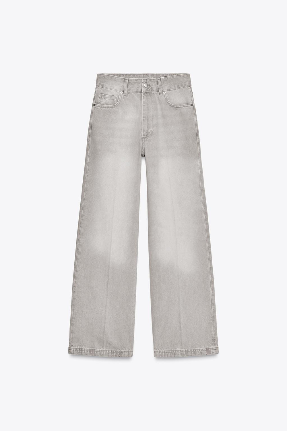 Джинсы wide leg с высокой посадкой — zw collection