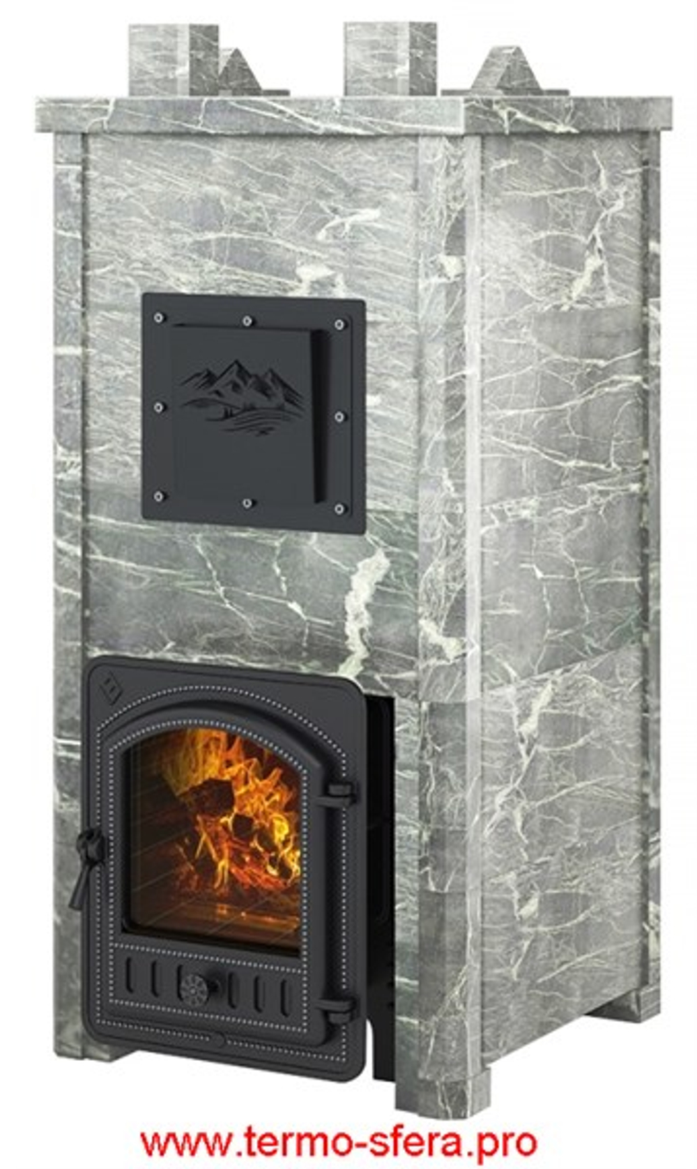 Печь Эверест "Легкий пар Профи" каменка из чугуна, Талькохлорит, S-50 мм