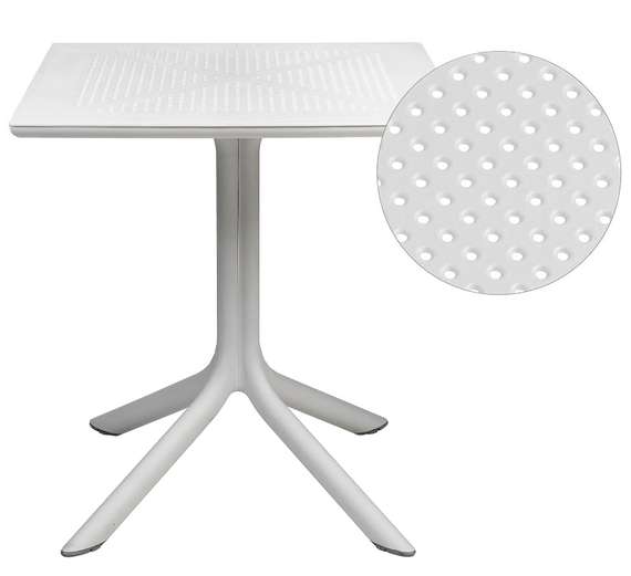Пластиковый стол Clip 70х70 см белый