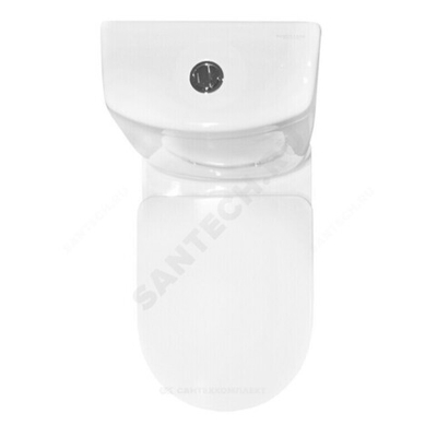 Унитаз-компакт горизонтальный выпуск нижний подвод с арматурой 2/реж слив кнопка с сиденьем дюропласт микролифт белый Fest Comfort Sanita Luxe WC.CC/Fest/2-DM/WHT.G/S1