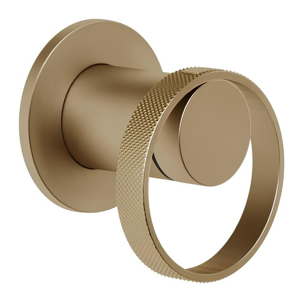 Cмеситель Gessi Anello, настенный, встраиваемый, без излива, на 1 потребителя, внешняя часть, цвет Warm Bronze Brushed PVD