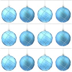 GAEM Набор из 12шт Украшение новогоднее Шар "Алмазная сетка", D 8 см, L35 W26,5 H8,5 см