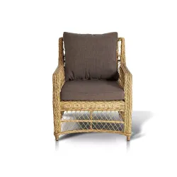 "Гранд Латте" кресло из искусственного ротанга, цвет соломенный