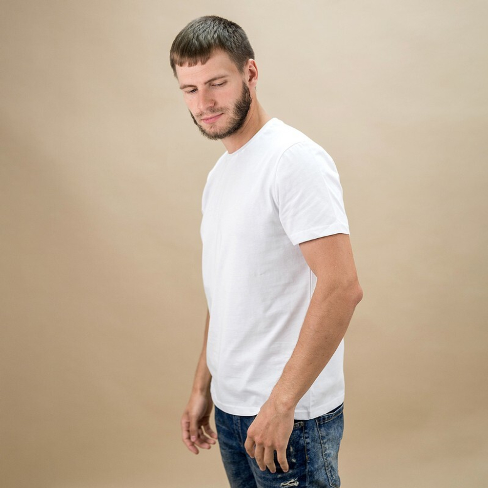 Футболка Белая ПРЕМИУМ (цвет 0101) ХЛОПОК 180гр, M (48)