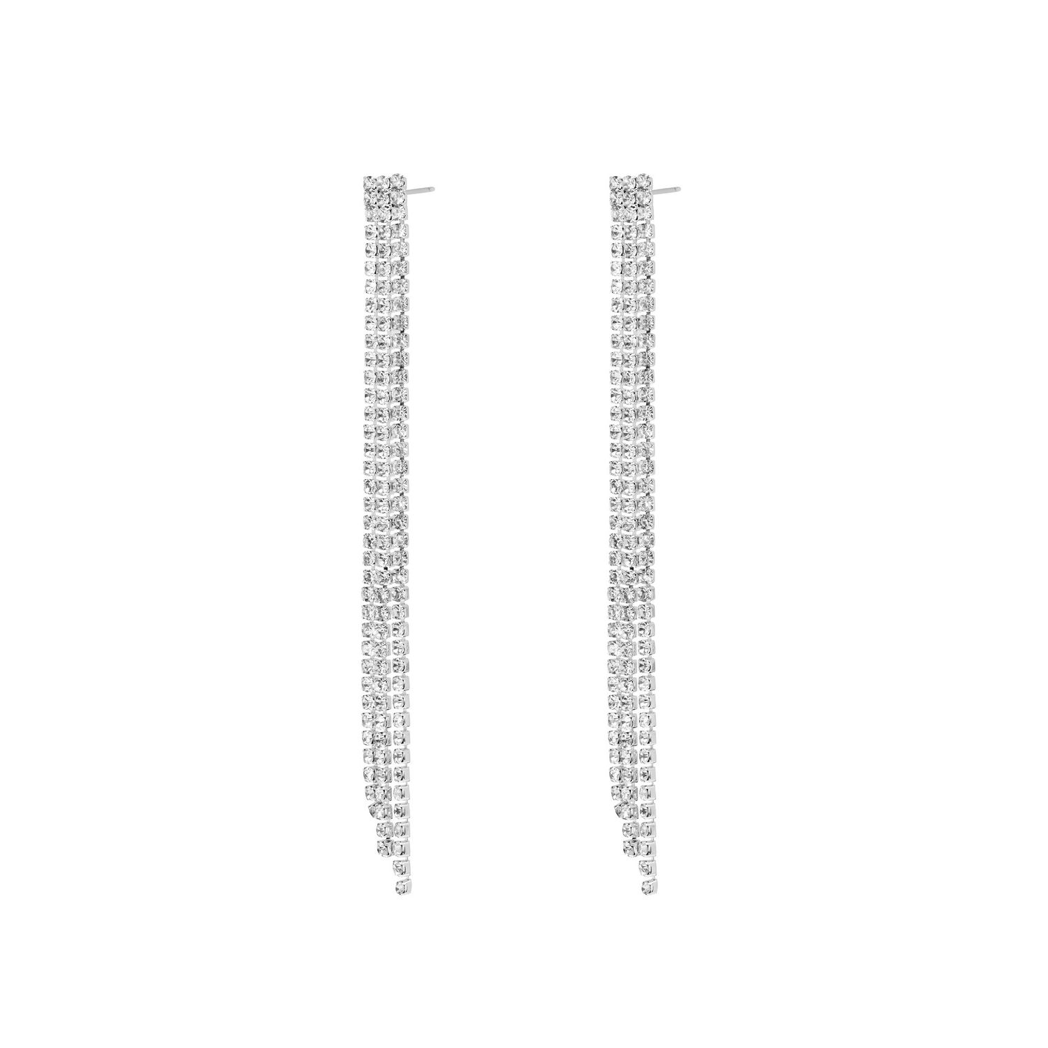 Серьги Short Medium Floating Crystals Earrings