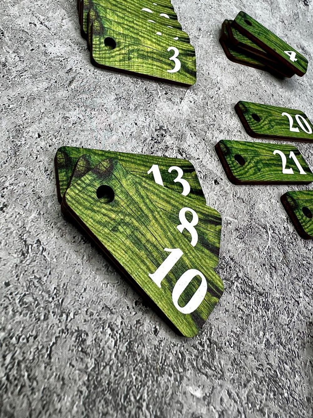 Номерки для ключей 2х5см