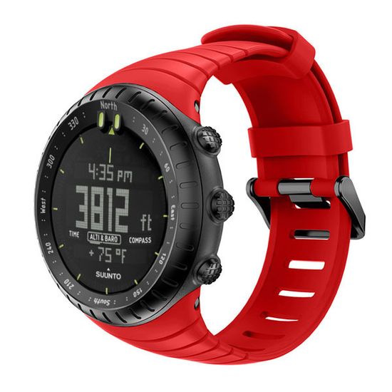 Ремешок силиконовый для Suunto Core спортивный (Красный)