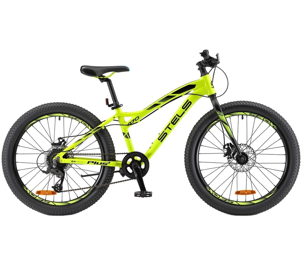 Велосипед подростковый горный Stels Navigator 470 V010 24"; рама 13,5"; тормоз Disc лайм