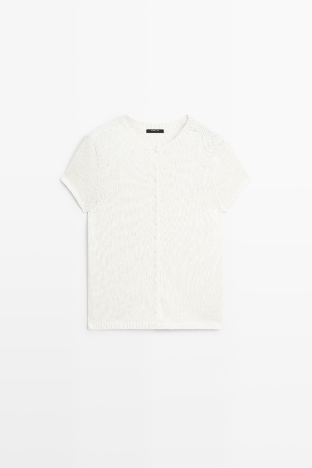 Massimo Dutti Кардиган из смесового хлопка и шелка, белый