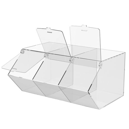 Диспенсер для конфет мармеладов снеков орехов на 3 ячейки по 116мм, Н=180