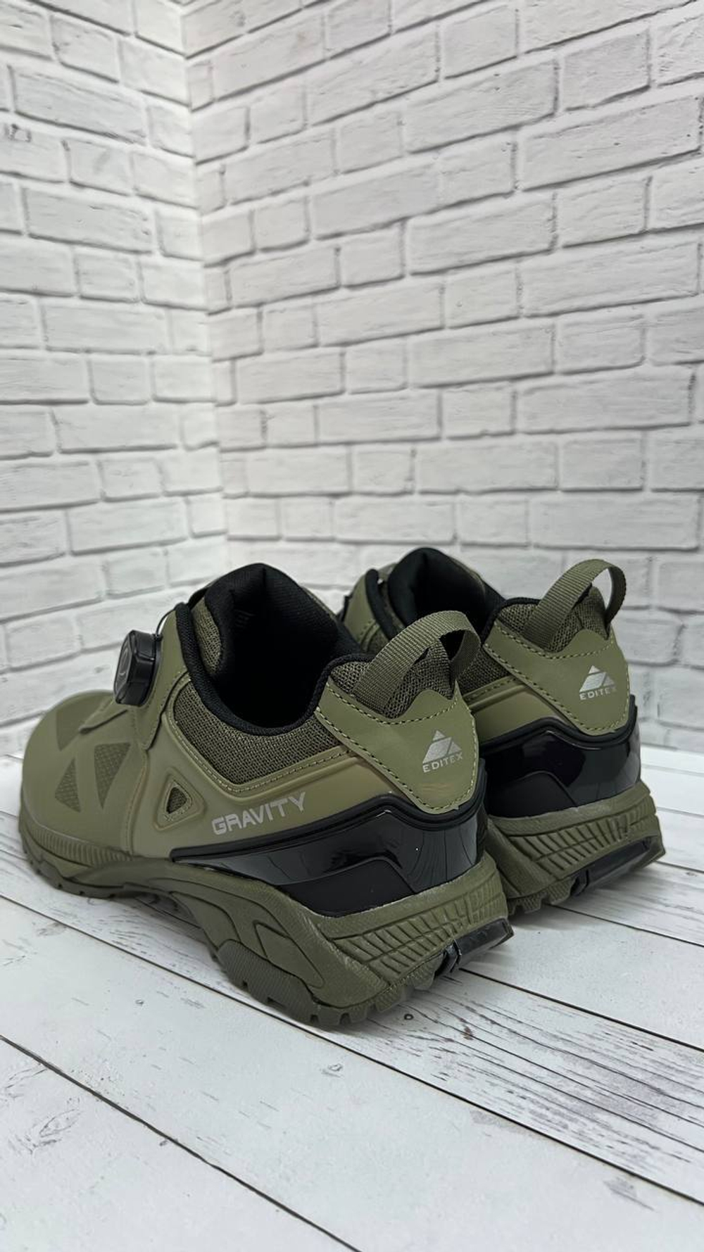 Кроссовки Gravity EDITEX 2032-9 чёрно-хаки