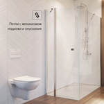 Боковая часть Roca Capital 800х1950, стекло прозрачное, хром 7M4408012M