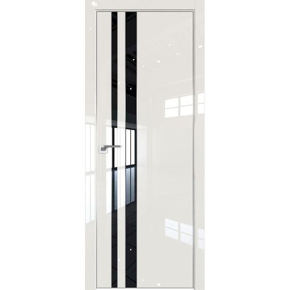 Межкомнатная дверь глянцевая Profil Doors 20LE магнолия люкс со вставкой