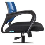 Кресло оператора Helmi HL-M95 (695) "Airy", спинка сетка синяя/сиденье ткань TW черная, механизм качания