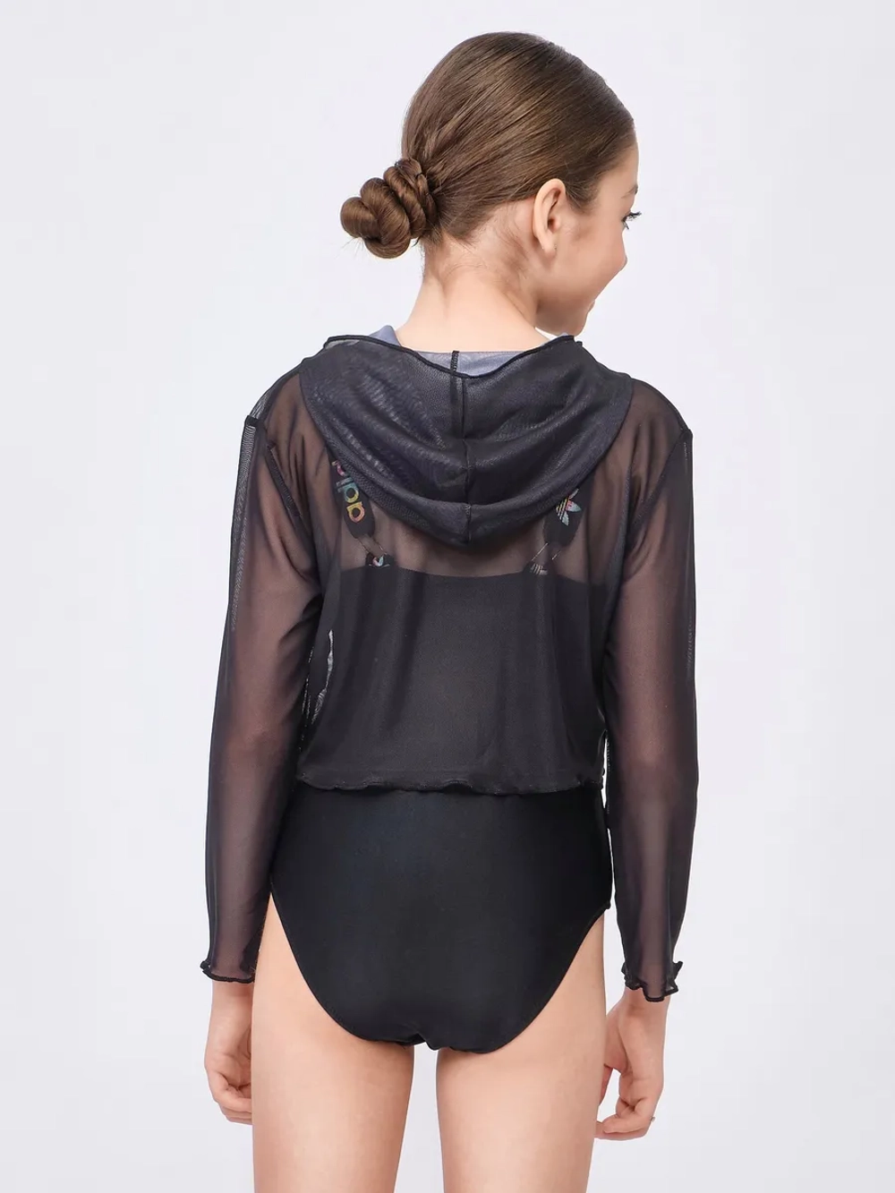 купальник слитный спортивный топ с капюшоном