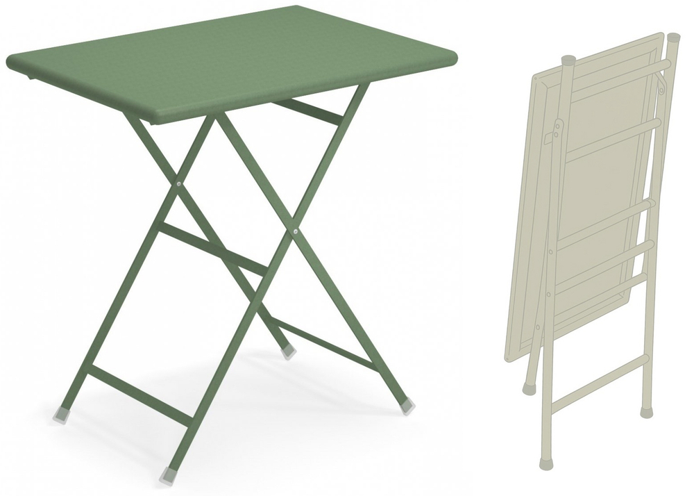 Стол металлический складной EMU Arc en Ciel, зеленый