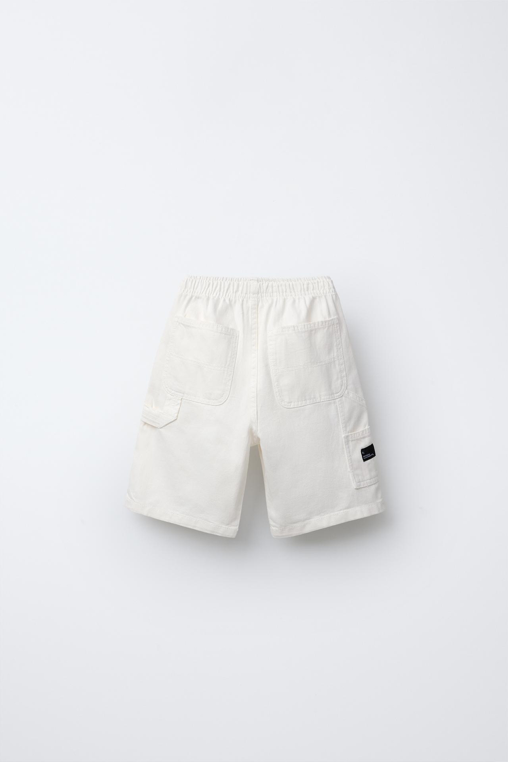 ZARA ДЖИНСОВЫЕ ШОРТЫ, ЭКРЮ