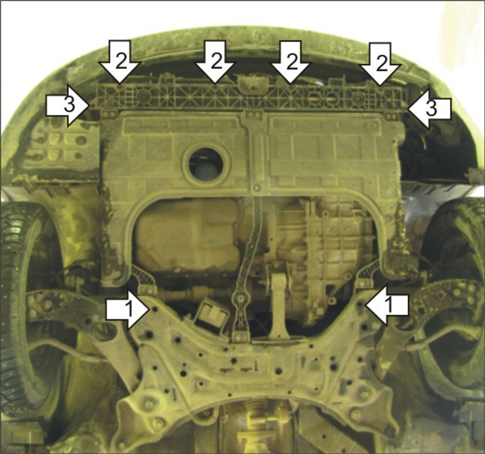 Защита стальная для Hyundai Sonata VI, Kia Optima III (РФ рынок) Motodor.70918