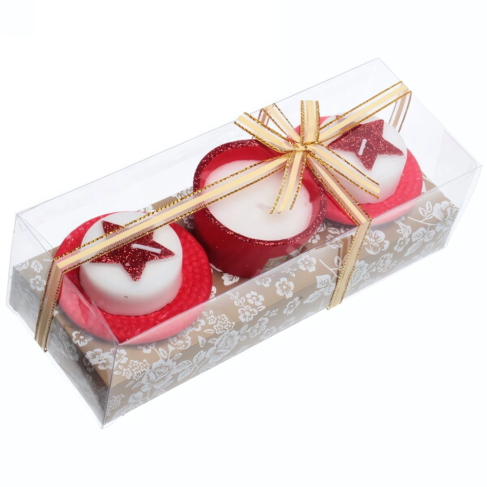 Свечи новогодние «Фантазия» 22x8.3x7 см, красный