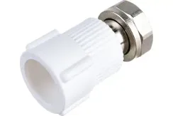 Муфта TEBO сварка ВР 25*3/4" с гайкой белая 35190