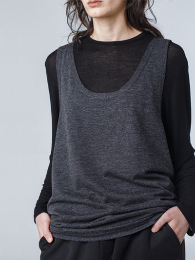 Майка унисекс "Серость". Серый меланж