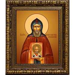 Константин Косинский, Старорусский преподобный. Икона на холсте.
