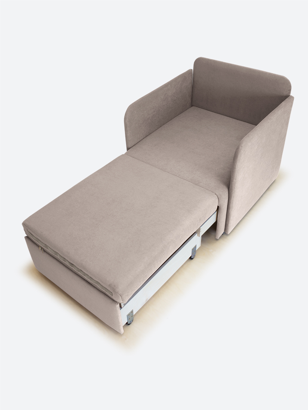 Кресло-кровать "Миник" с подлокотниками Candy Beige, купон Хаски