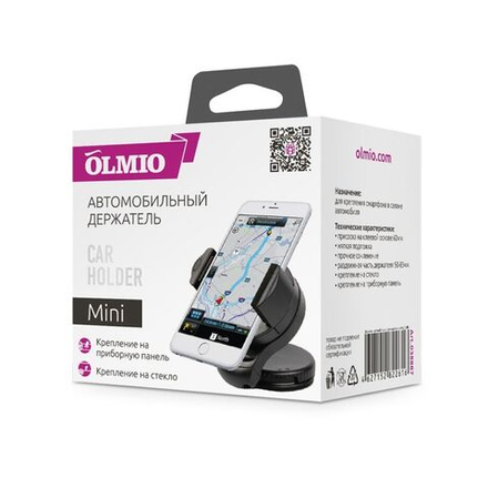 Держатель OLMIO, Partner Mini, для смартфонов, на присоске, 038887
