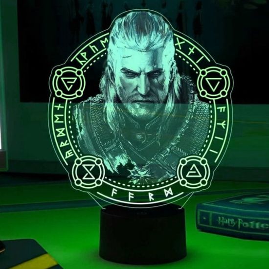 3D лампа Ведьмак, Witcher. Геральт