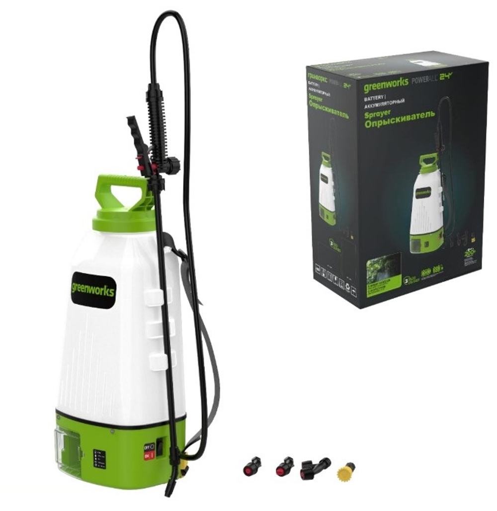 Опрыскиватель аккумуляторный Greenworks BPS2410, 24V, 10 л, (BPS2410A1)