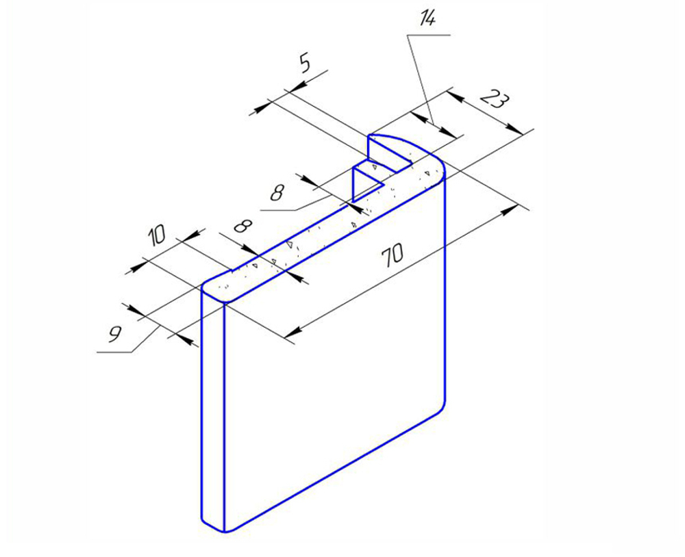 Наличник KAPELLI "F" Под покраску RAL ПВХ 2170*70*23