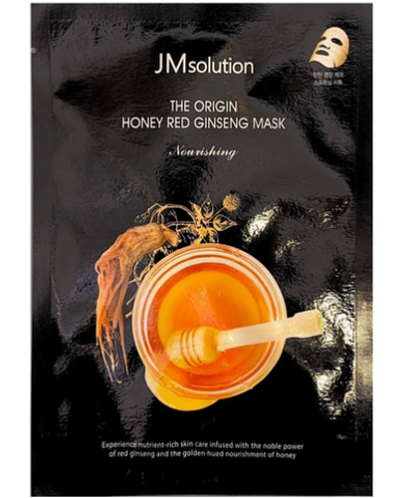 JMsolution The Origin Honey Red Ginseng Mask маска тканевая питательная с женьшенем и прополисом