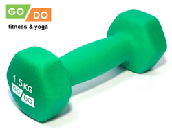 Гантель матовая в неопреновой оболочке GO DO