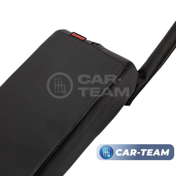 Подлокотник Renault Duster 1 2010-2115г.в. из экокожи (к сиденьям с подушкой безопасности, с регулировкой сидений по высоте) "Аламар"