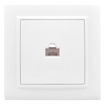 Минск Розетка RJ-45 1-местная СП белая EKF