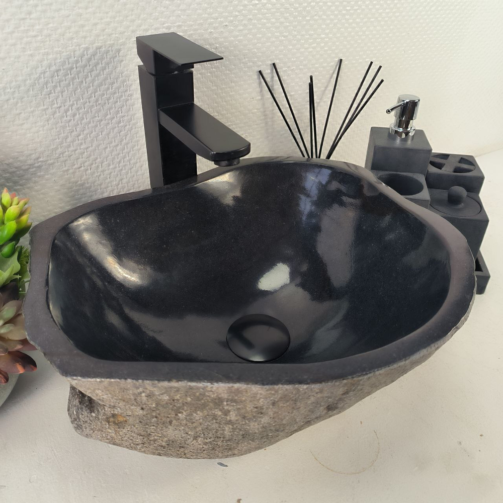 Раковина из речного камня RS-64986 38*33*15 0855
