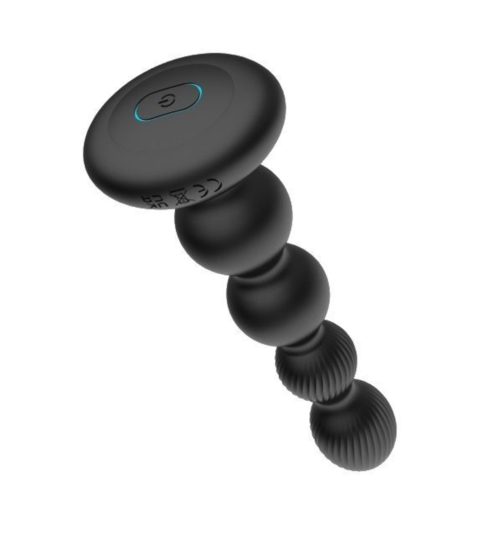 Анальная виброцепочка Secwell SW2046 с ротацией и ДУ, 17,7 см