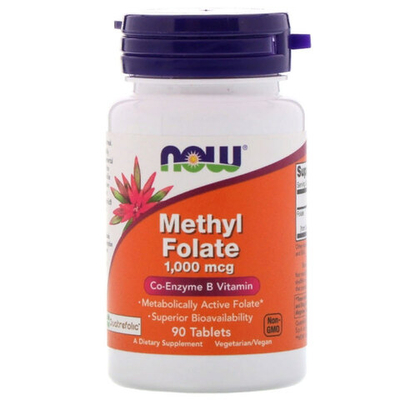 NOW Methyl Folate 1000 мкг. (90 табл.)