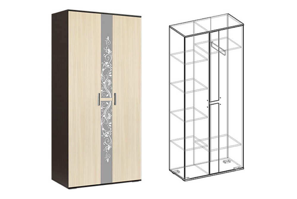 Стенка Алегро шкаф 2ств