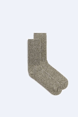 ZARA НОСКИ В РУБЧИК В СТИЛЕ РУСТИК, ЗЕЛЕНЫЙ