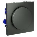 Светорегулятор встраиваемый VOLTUM S70 поворотно-нажимной 600 Вт, (титан)