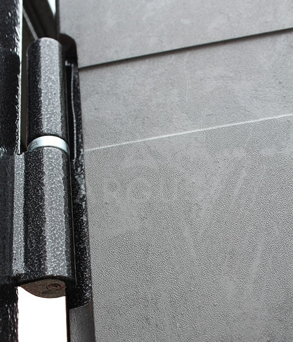 Входная дверь Аргус Люкс 3К 2П Техно бетон темный / Агат вельвет белый