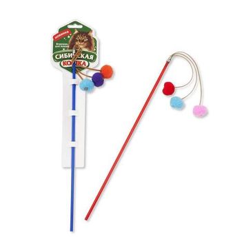 Дразнилка для кошек Сибирская кошка погремушка с лентами