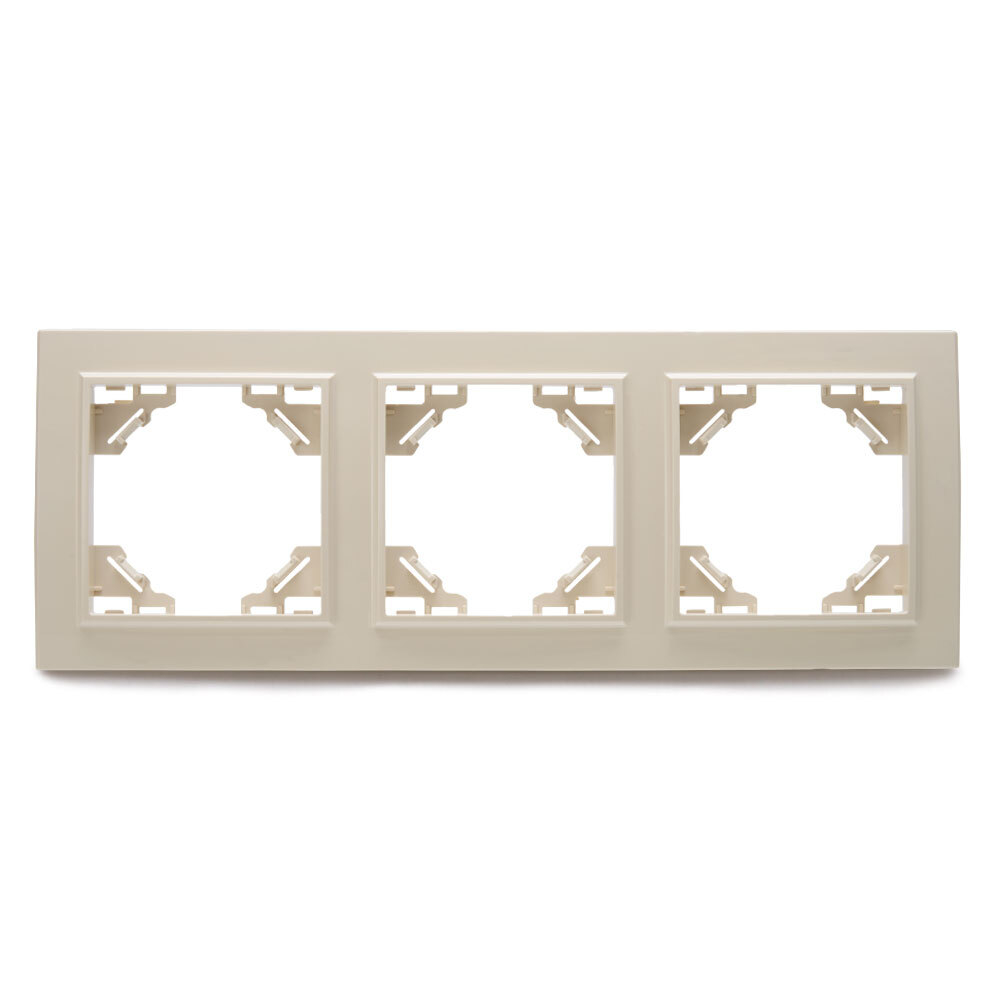 Рамка 3-местная горизонтальная, STEKKER, PFR00-9003-02 серия Эрна, слоновая кость 39242