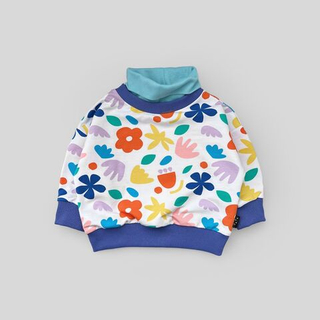 Свитшот (matisse + very peri) с голубым воротом